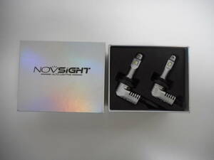 NOVSIGHT LEDバルブ　１００００LM ( ５０００ LM X２)　５０W ( ２５WX２ )　蒼白色　６５００K　HB３