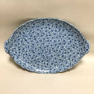 [ Arita . dragon . kiln blue and white ceramics Tang . ellipse plate platter oval plate ]