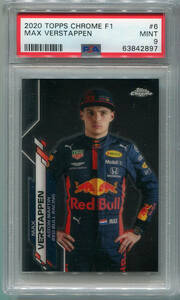 2020 Topps Chrome Formula 1 F1 6 Max Verstappen フェルスタッペン PSA 9