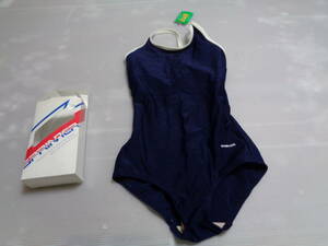 S 　紺×白　女子　SP17010　sprinter　 スクール水着　ナイロン　ポリウレタン　競泳水着　昭和レトロ　未使用