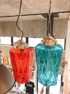 ペンダントライト　COLOR GLASS SHADE LIGHT　RED