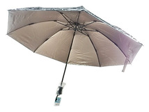 晴雨兼用日傘 Fortuna ジャンボ日傘 UVカット率99%以上 1級遮光 遮熱 59cm バラ柄 ブラック_画像3