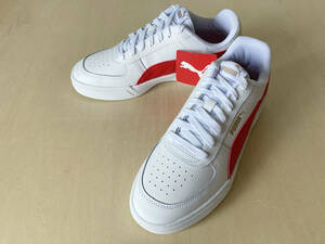 25cm 赤 プーマ ケーブン PUMA CAVEN WHITE/RED 38081025 US7/25cm スニーカー