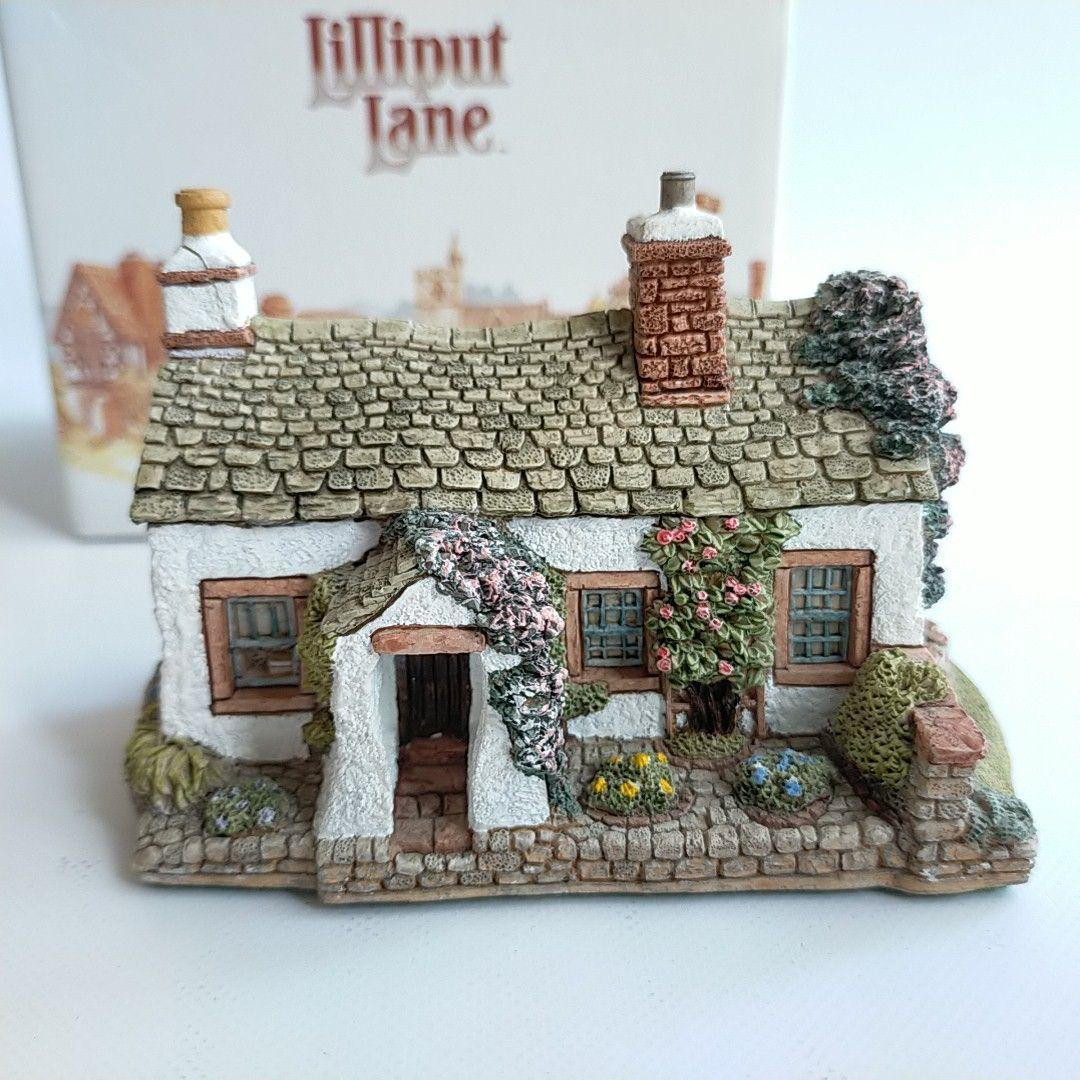 リリパットレーン ROSE COTTAGE-SKLRSGILL LILLIPUT LANE ミニチュアハウス イギリス 英国 置物 ヴィンテージ アンティーク ハンドメイド, インテリア小物, 置物, 洋風