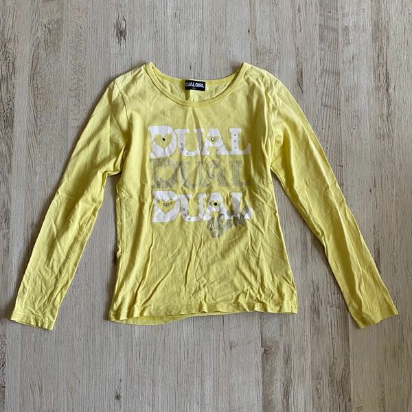 DUAL GIRL 黄色　長袖Tシャツ ロングTシャツ　155〜165 ガールズ