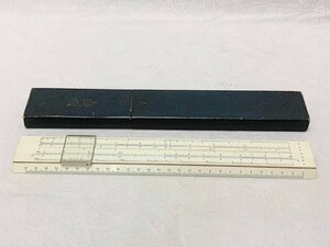 12502/昭和レトロ SUN HEMMI ヘンミ 計算尺 No.2664 Bamboo Slide Rule 定規 スライド 片面型 製図 計測器 日本製 外箱