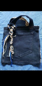 Ремемная ручная римейка мини -сумка для джинсовой сумки леопарда