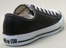 送料無料 コンバース レザー オールスター ローカット ブラック 27.5cm CONVERSE LEA ALL STAR OX 本革 スニーカー_画像3