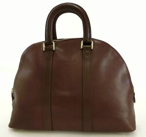  special price goods!agnes b* Agnes B * original leather tote bag | handbag dark brown stylish lady's brand used 22-9006