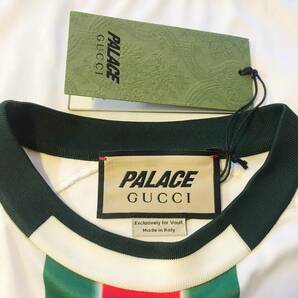 【未使用/タグ、納品書付】GUCCI/グッチ/PALACE/パレス/2022AW/フットボール/サッカー/Tシャツ/サイズSの画像4