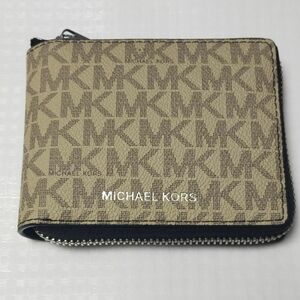 MICHAEL KOR マイケルコースMK柄2つ折り財布 コインケース 小銭入れ ブラウン カードケース 財布