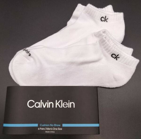 Calvin Klein(カルバンクライン) メンズソックス ショートアンクル 白 2足セット 男性用靴下 CVM201NS27