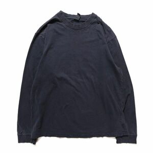 00's ギャップ GAP ロングスリーブ コットン Tシャツ 長袖 (M) 紺 ネイビー 無地 ロンT クルーネック 00年代 旧タグ オールド Y2K 2003年製