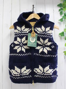  новый товар *CANADIAN SWEATER Canadian свитер * кушетка n свитер снег рисунок с капюшоном . Zip вязаный лучший 38 обычная цена 48,000 иен *