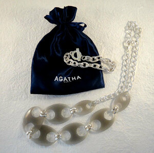 ie_268 Agata AGATHA long pendant necklace bracele two point together also sack attaching 