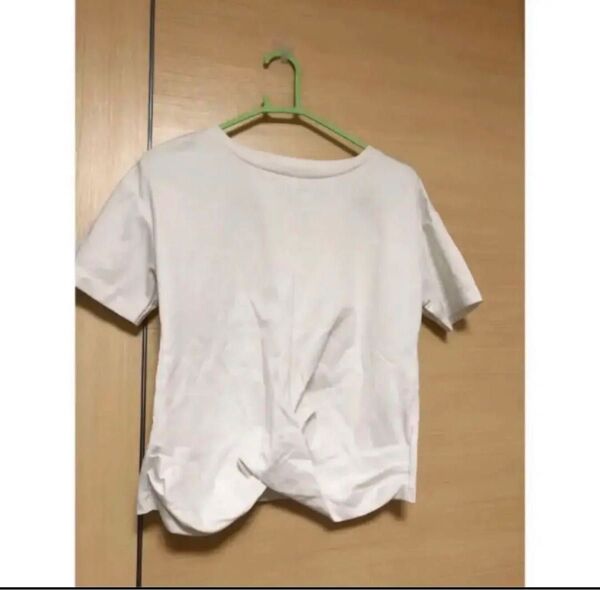 GU 白 半袖 レディースカットソー トップス オフィスカジュアル S ジーユー