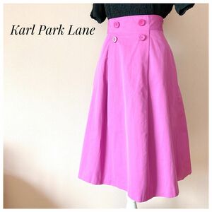 華やかなピンクKarl Park Lane Ｌサイズ フレア ロングスカート