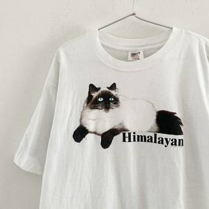 90's ヒマラヤン 猫 Tシャツ XL ビンテージ アニマル USA製