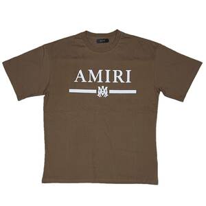 [並行輸入品] AMIRI アミリ M.A. Bar S/S T shirt MAバー 半袖 Tシャツ (ブラウン) (XL)