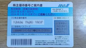 ■最新 ANA株主優待券１枚　2024年5月31日搭乗まで有効