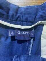 【即決】90s GANT ガント ギャント ショーツ ショートパンツ ツータック インタック インディゴ ブルー 青 古着 S_画像5