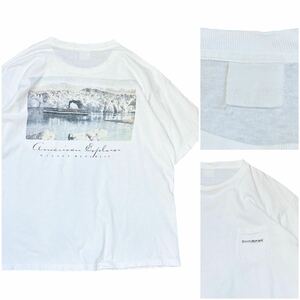 USA製 80’s〜 BANANA REPUBLIC バナナリパブリック ヴィンテージ Tシャツ 白 ホワイト XLサイズ相当 ポケット フォトプリント 90’s