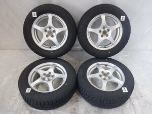 ☆山あり インプレッサ☆ 5H 100 6JJ +48 15インチ 社外品 GRASS アルミホイール 冬用 スタッドレスタイヤ 195/65R15 ICE ESPORTE 4本