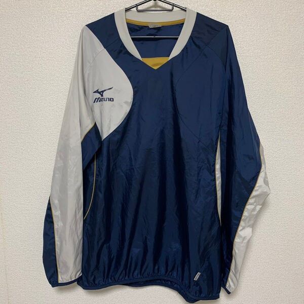 ★【美品 XO】MIZUNO ピステ ミズノ ネイビー スポーツウェア トレーニングウェア ウインドブレーカー