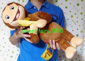 o... George * BIG! large George soft toy / mega jumbo soft toy / banana ..../ pretty / non-standard-sized mail postage 510 jpy!