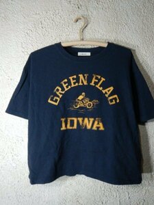 to6755　niko and ...　ニコアンド　半袖　tシャツ　IOWA　バイカー　人気　ビンテージデザイン