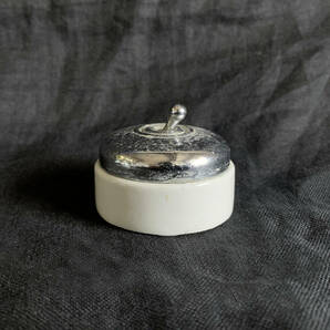 フランス 1950-70s スイッチ 白磁 磁器 陶器 ステンレス 骨董 アンティークの画像2