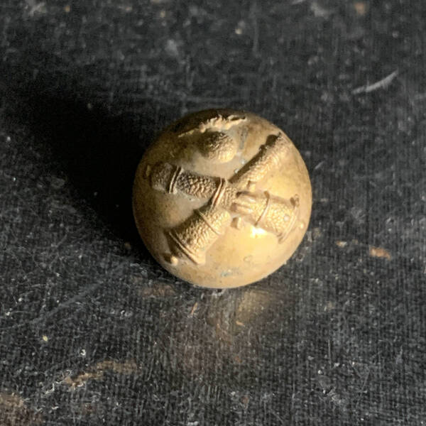 フランス軍 19世紀後期 MAURICE BOURDON ボタン φ20mm 砲兵 軍服 ミリタリー ボタン ヴィンテージ 美術 骨董 アンティーク 2