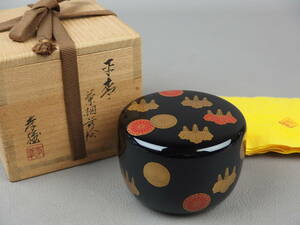 【骨董・茶道具】★輪島塗 若島孝雄★★茶桐蒔絵平棗 銀溜 eo065tl. 高台寺