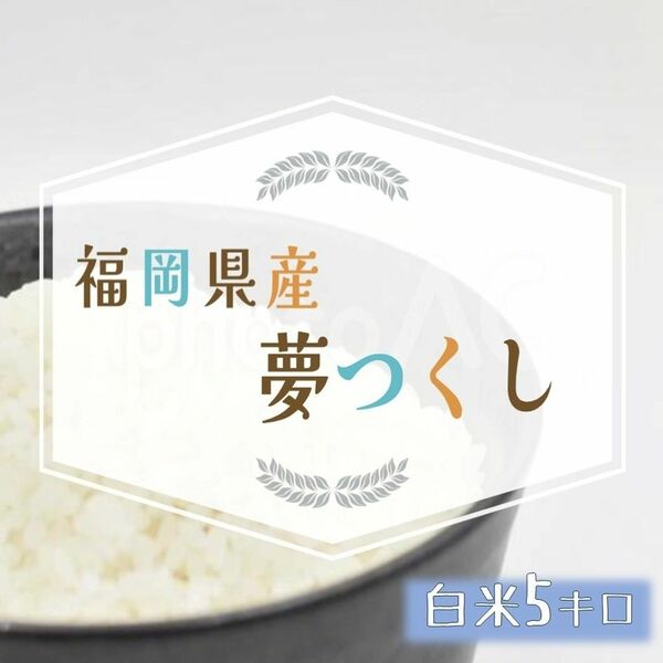 夢つくし 5kg 白米 5年産 お米