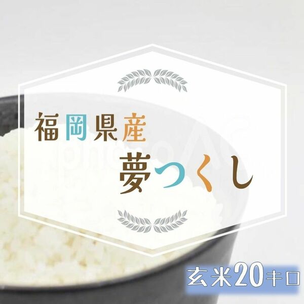 夢つくし 20kg 玄米 5年産 お米