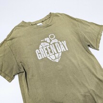 00s GREENDAY グリーンデイ 半袖Tシャツ American Idiot Heart Grenade ハート 手榴弾 バンドT M メキシコ製 TENNESSEE RIVER_画像3