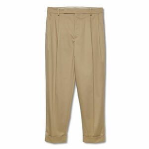 サイズ4 未使用品 :colon コロン 2out-Pleats Slacks - Cotton Twill Stretch CP22S-004 khaki CPT-1 スラックス ツータック