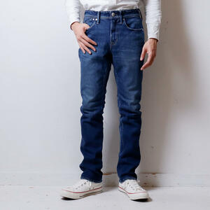 ∀ W29 未使用品 YANUK ヤヌーク 57221006 ジーンズ デニムパンツ MICHELⅡ Slim Straight インディゴ ストレッチ