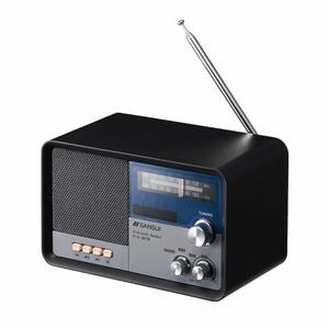 サンスイ Bluetoothスピーカー AM/FMラジオ付き ブラック