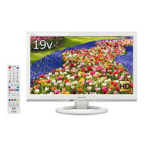 シャープ 19V型 AQUOS ハイビジョン 液晶テレビ 外付HDD対応(裏番組録画) ホワイト LC-19K40-W