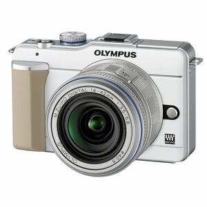 OLYMPUS ミラーレス一眼 PEN E-PL1レンズキット ホワイト E-PL1 LKIT WHT