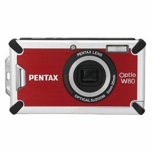 PENTAX 防水デジタルカメラ OPTIO (オプティオ) W80 カーディナルレッド 1200万画素 光学5倍ズーム OPTIOW80C