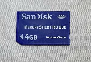 送料無料 中古SanDisk メモリースティック PRO Duo 4GB 