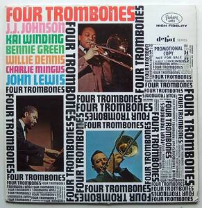 ◆ FOUR TROMBONES / J.J.Johnson, Kai Winding, Bennie Green, Willie Dennis ◆ Fantasy 6005 (red vinyl:dg) ◆ W