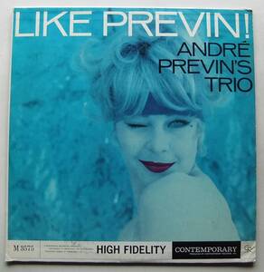 ◆ ANDRE PREVIN Trio / Like Previn! ◆ Contemporary M3575 (yellow:dg) ◆ V