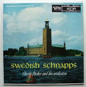 ◆ CHARLIE PARKER / Swedish Schnapps ◆ Verve MG V-8010 (yellow:trumpet:dg) ◆