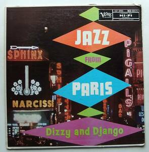 ◆ JAZZ FROM PARIS / Dizzy Gillespie, Django Reinhardt ◆ Verve MG V-8015 (trumpet:dg) ◆ W
