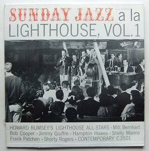 ◆ HOWARD RUMSEY’s Lighthouse All-Stars / Sunday Jazz a la Lighthouse, Vol.1 ◆ Contemporary C3501 (yellow:dg) ◆