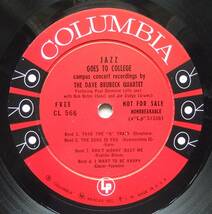 ◆ DAVE BRUBECK / Jazz Goes To College ◆ Columbia CL 566 (6eye:promo:dg) ◆ V_画像4