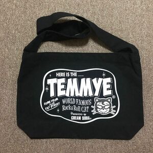 【新品/訳あり】TEMMYE トートバッグ ショルダーバッグ 黒 キャンパス